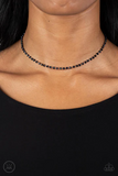 Paparazzi Jewelry Mini MVP - Blue Choker Necklace - Pure Elegance by Kym