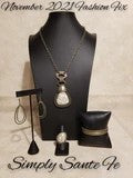 Paparazzi Jewelry November 2021 Simply Santa Fe Fashion Fix - Brass Complete Set - Pure Elegance by Kym