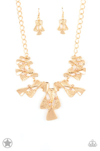 Paparazzi Jewelry Blockbuster The Sands of Time - Gold Necklace - Pure Elegance by Kym